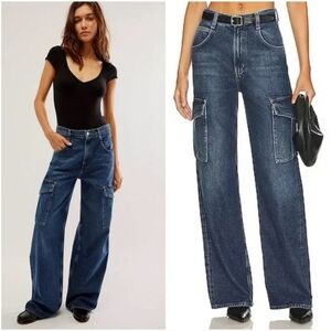 AGOLDE Minka Cargo Denim Jeans in Path